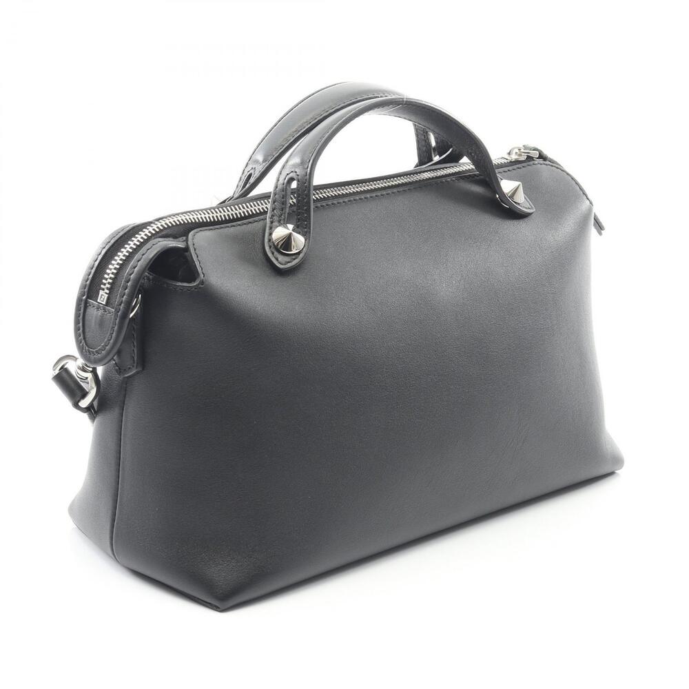 Fendi THE Leather Black Handbag BY WAY Black